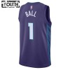 Camiseta Niños NBA Charlotte Hornets Lamelo Ball 1 2022-23 Jordan Statement Edition Violeta Swingman